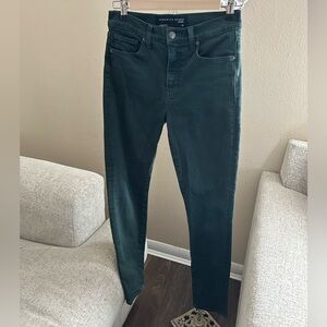 Veronica Beard Evergreen Skinny High Rise Green Jeans Size 26/2